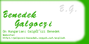 benedek galgoczi business card